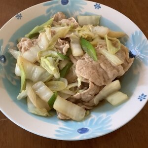 車麩&豚肉ネギ白菜のすき焼き